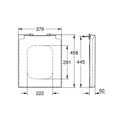 Grohe - WC-Sitz Cube Keramik 39488 Soft close alpinweiß