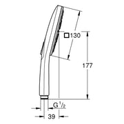 Grohe - Handbrause RAINSH. 130 SmartActive Cube 26582 9,5l hard graphite gebürstet