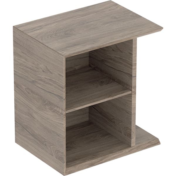 Geberit Vertriebs - iCon Seitenelement mit Staubox wandh. 37x40x27,3cm, Nussbaum hickory