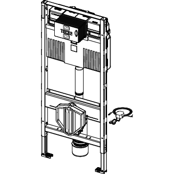 TECE SE - TECEprofil WC-Modul mit Uni-Spülkasten Hygienespülung, Warm/Kalt, BH 1120 mm