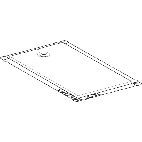 Geberit Vertriebs - Olona Duschwanne 180 x 90 cm rechteckig, mit Dichtung , weiß matt