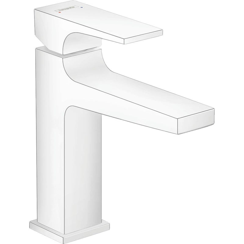Hansgrohe - Waschtischmischer 110 METROPOL mattweiß mit Push-Open Ablaufgarnitur
