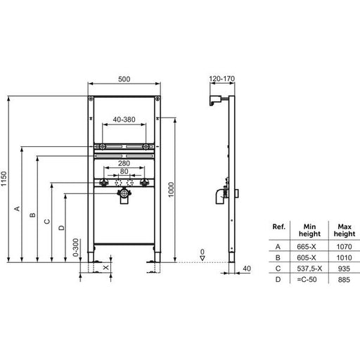 Ideal Standard - Wachtisch-Element PROSYS