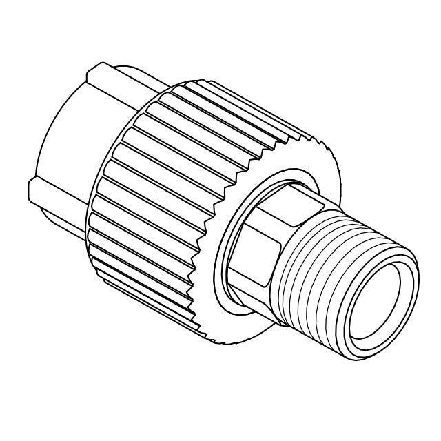 aquatherm - Übergangsstück-FUSIOTHERM 21312 25mm x 3/4AG, m.6-Kant-Schlüsselfl