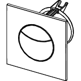 TECE SE - TECEflushpoint pneum. Fernauslösung Kunststoff, für Zweimengent., Chrom matt