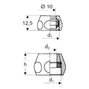 SCHELL - Konus-Quetschverschraubung 10mm DN10 (3/8) komplett verchromt