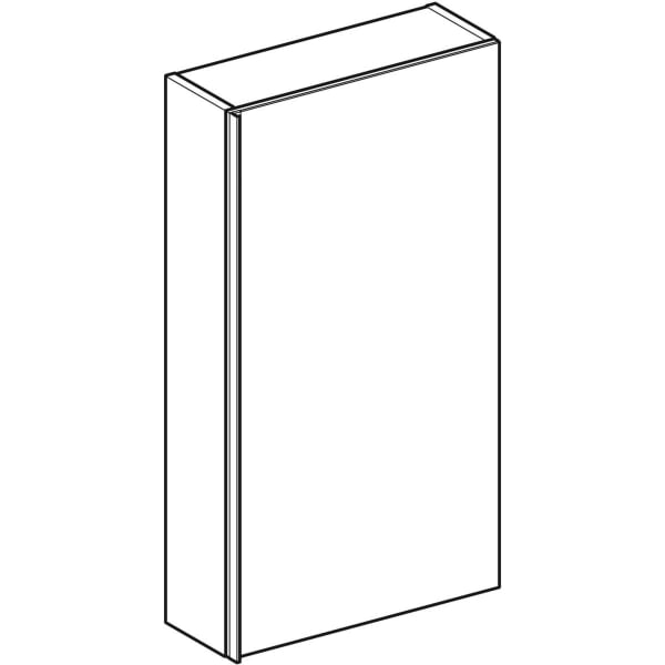 Geberit Vertriebs - Acanto Hängeschrank mit einer Tür 45x82x17,4cm, weiß