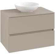 VILLEROY & BOCH - Konsolen-Unterschrank 800mm f AWT 2 Ausz 1 Aussch oLB C516H0 VD Sand Grey