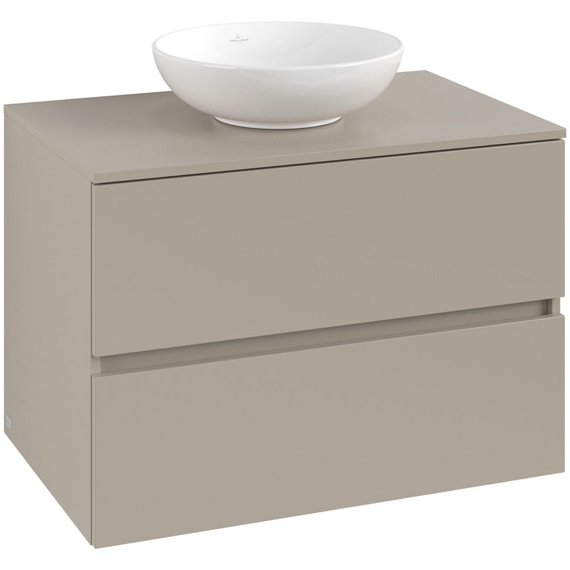 VILLEROY & BOCH - Konsolen-Unterschrank 800mm f AWT 2 Ausz 1 Aussch oLB C516H0 VD Sand Grey