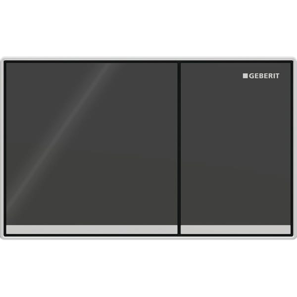 Geberit Vertriebs - BetPl. Omega60, für 2-Mengen-Sp. Glas schwarz