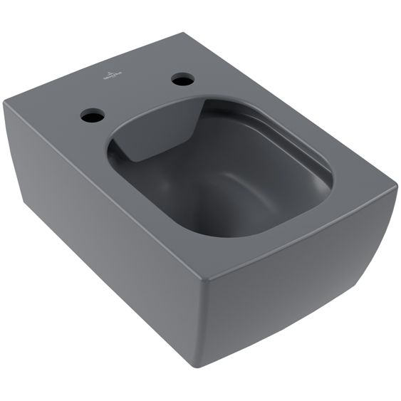 VILLEROY & BOCH - T-WC Memento 2.0 375x560x345mm re-eckig wandh Abg. waagr DF Graphite c