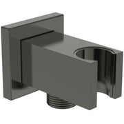 Ideal Standard - Wandhalter IDEALRAIN, eckige Rosette, f.HB u.Brauseschlauch G1/2, MagneticGrey