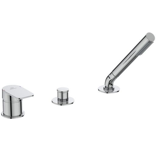 Ideal Standard - 3-Loch-Badearmatur TONIC II, o. Wanneneinlauf, m. Handbrause, Chrom