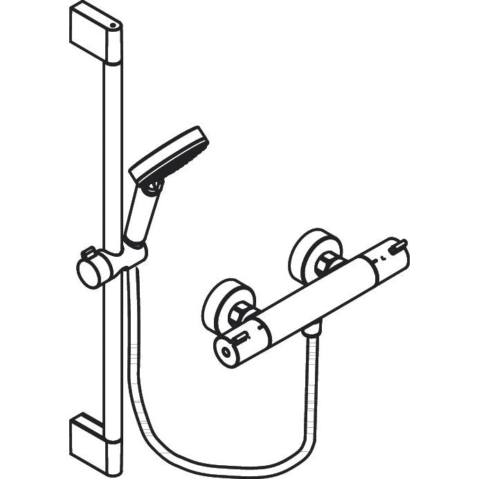 Hansgrohe - Brausenkombi Crometta Vario/ Ecostat 1001 CL/Unica 900mm weiss/chrom