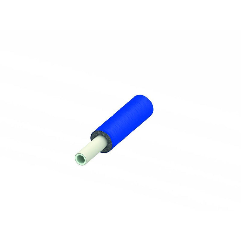 TECE SE - TECEflex Verbundrohr PE-Xc/Al 16x2,2 vorgedämmt RS 6, blau, Rolle 75m