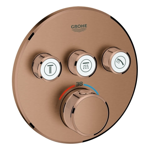 Grohe - Thermostat GROHTHERM SmartControl 29121 FMS rund 3 ASV warm sunset geb