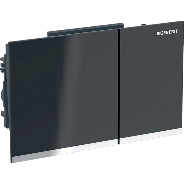 Geberit Vertriebs - BetPl. Omega60, für 2-Mengen-Sp. Glas schwarz ET