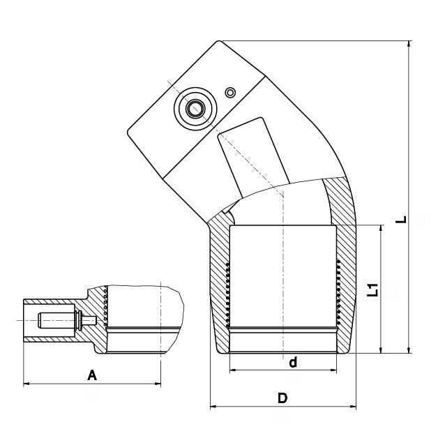 PLASSON - Fusamatic 9060 d=40 Winkel 45 Grad