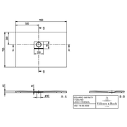 VILLEROY & BOCH - Duschwanne Squaro Infinity 1100x750x40mm re-eckig EB:li Anthracite