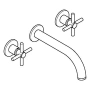 Grohe - 3-Loch-WT-Batterie Atrio 20661 Fertigmontageset Kreuz-Griff chrom