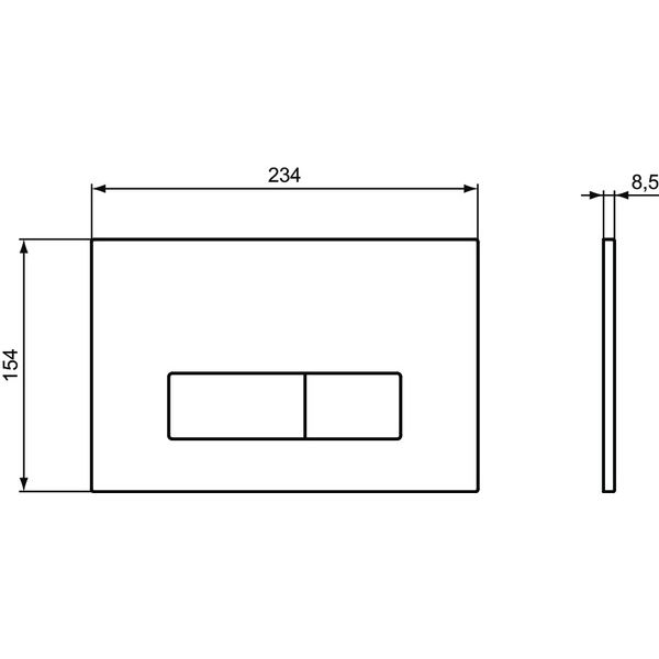 Ideal Standard - Betätigungsplatte M2 OLEAS, mechanische Auslösung, Chrom