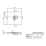VILLEROY & BOCH - Duschwanne Squaro Infinity 900x800x40mm re-eckig Anthracite