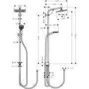Hansgrohe - Showerpipe CROMETTA E 240 Reno EcoSmart chrom