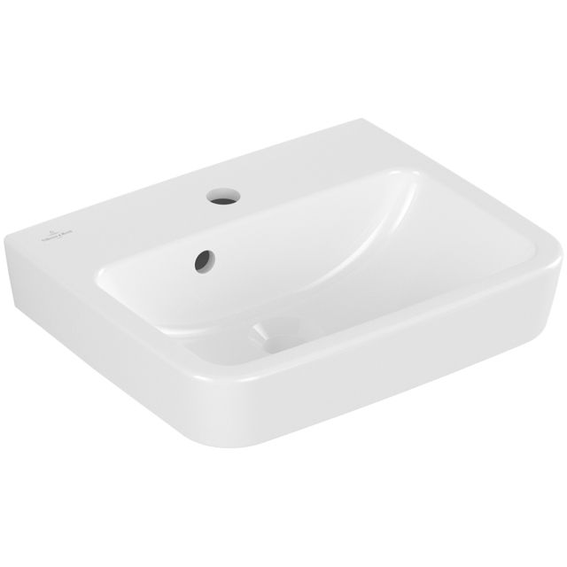 VILLEROY & BOCH - HWB O.novo 450x370mm Eckig 1HL. m. ÜL. geschliffen Weiß Alpin AntiBac cplus