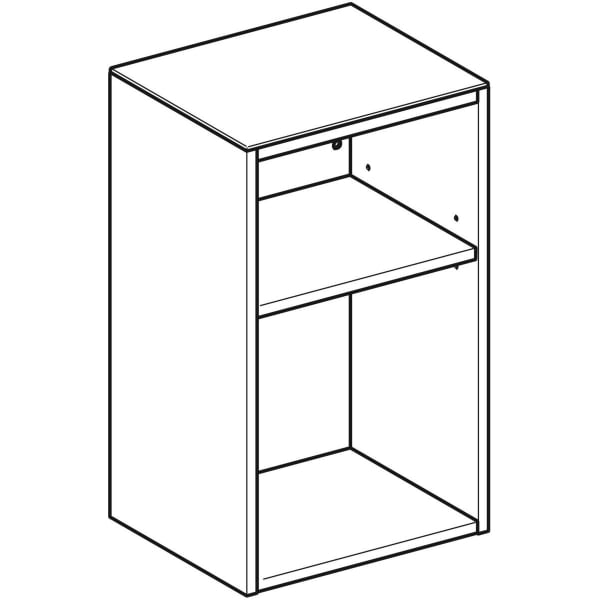 Geberit Vertriebs - Smyle Square Seitenschrank, offen 36x60x29,9cm, weiß