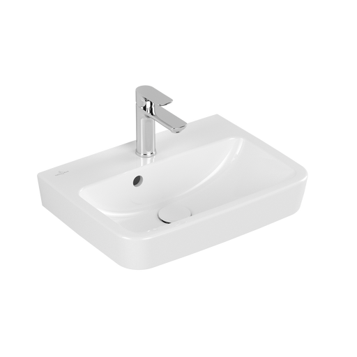 VILLEROY & BOCH - Handwaschbecken O.novo 500x370mm Eckig 1HL. mit Überlauf Weiß Alpin