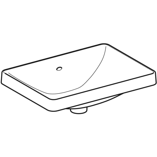 Geberit Vertriebs - Einbau-WT VARIFORM, rechteckig 550x400mm, o. Hl., mit Überlauf, weiß