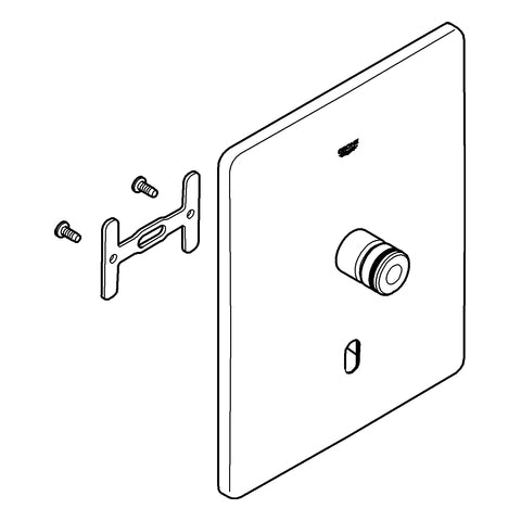 Grohe - Abdeckplatte 42447 edelstahl