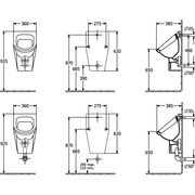 VILLEROY & BOCH - Urinal OMNIA architectura 557400 355x620x385 weiß