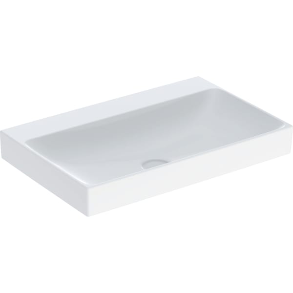 Geberit Vertriebs - ONE Waschtisch 75x48 cm, Abg. verti. o. Hl., o. Ül., weiß, KeraTect