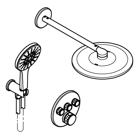 Grohe - UP-D.system Grohtherm SmartControl 34863 THM runde Form 3 ASV chrom
