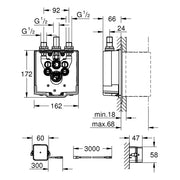 Grohe - UP-Einbaukasten EUROSMART CE 36416 mit Trafo 230V für 36415/36463