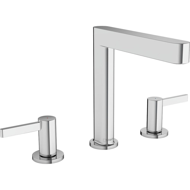 Hansgrohe - 3-Loch Waschtischarmatur 160 FINORIS mit Push-Open Ablaufgarnitur chrom