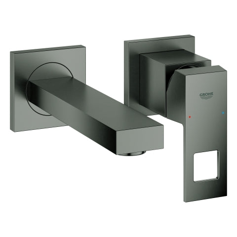Grohe - 2-Loch-WT-Wandbatt. EUROCUBE 19895 FMS Ausladung 171mm hard graphite geb