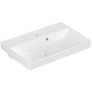 VILLEROY & BOCH - WT Comp AVENTO 4A00 550x370mm 1-Loch Arm HL durchgest Überl Eckig Weiß Alpin