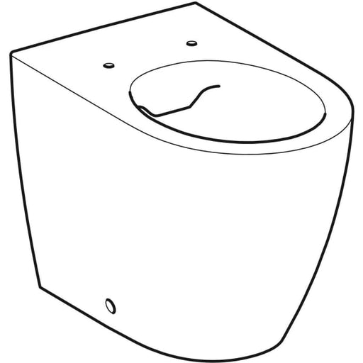 Geberit Vertriebs - iCon Stand-WC Tiefspüler, wandbündig geschl. Form, Rimfree, weiß