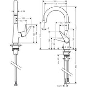 Hansgrohe - Spültischmischer TALIS S 220 Schwenkauslauf edelstahl-optik