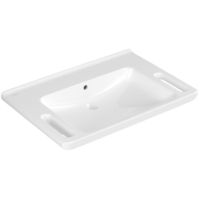 VILLEROY & BOCH - Waschbecken ViCare 800x550mm Rechteck mit Überlauf Weiß Alpin CeramicPlus