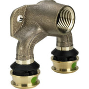 Viega - Doppelwinkel RAXOFIX 5325.7 25mm x 1/2 IG x 25mm Rotguss