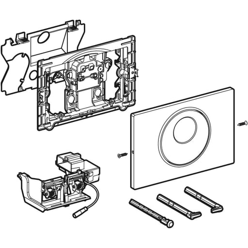 Geberit Vertriebs - Sigma10 WC-Strg. elektron.Spül, Netz 2-M-Sp., Round,auto/bl/man./swm,Etc/schw