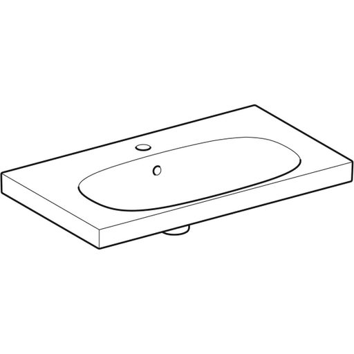 Geberit Vertriebs - Acanto WT, verk. Ausladung, 75x42 Ablagefläche, m.Hl.,m.Ül., weiß KeraTect