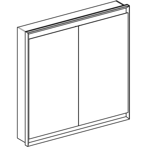 Geberit Vertriebs - ONE Spiegelschrank mit ComfortLight 2 Türen, UP-Mont., 90x90x15cm, weiß