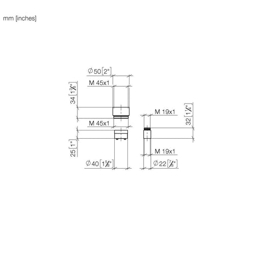 Dornbracht - Verlängerung Serienneutral 12190970 25 mm