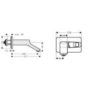 Hansgrohe - Waschtischmischer UP AXOR Urquiola F-Set chrom