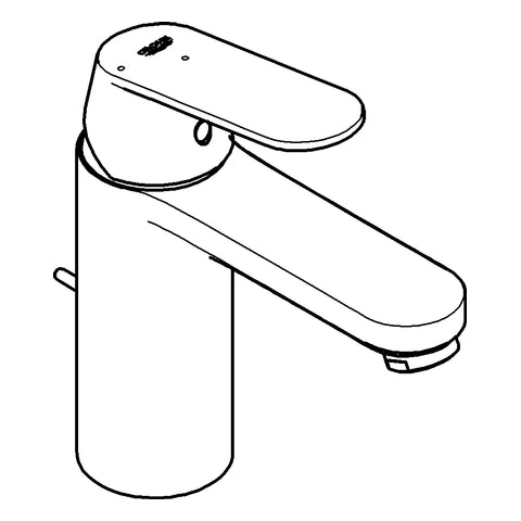 Grohe - EH-WT-Batterie EUROSMART C 23396 mittelhoch Mittelstellung kalt chrom