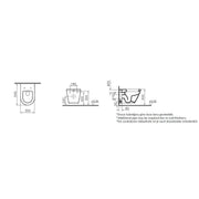 VitrA Bad - Tiefspül-Wand-WC Integra Spülrand 355 x 540 mm V-Fit 2.0 Weiß Hochglanz